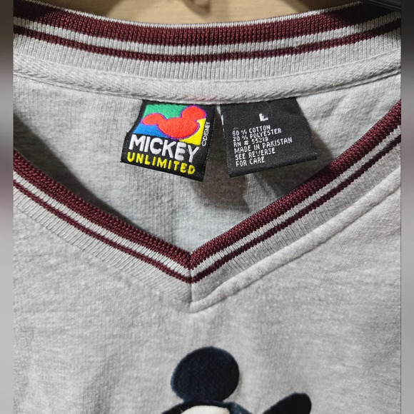 Mickey & Co Embroidered Mickey V-Neck Sweatshirt - Picture 3 of 3